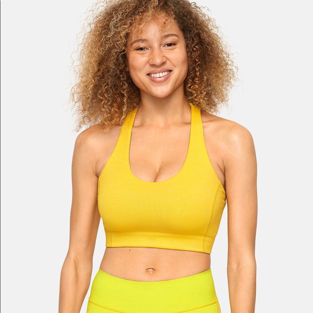 Outdoor Voices Yellow Doing Things Bra